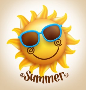 smiley sun vector for summer