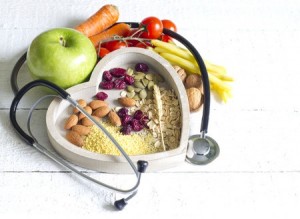 39335774 - healthy food in heart diet abstract concept
